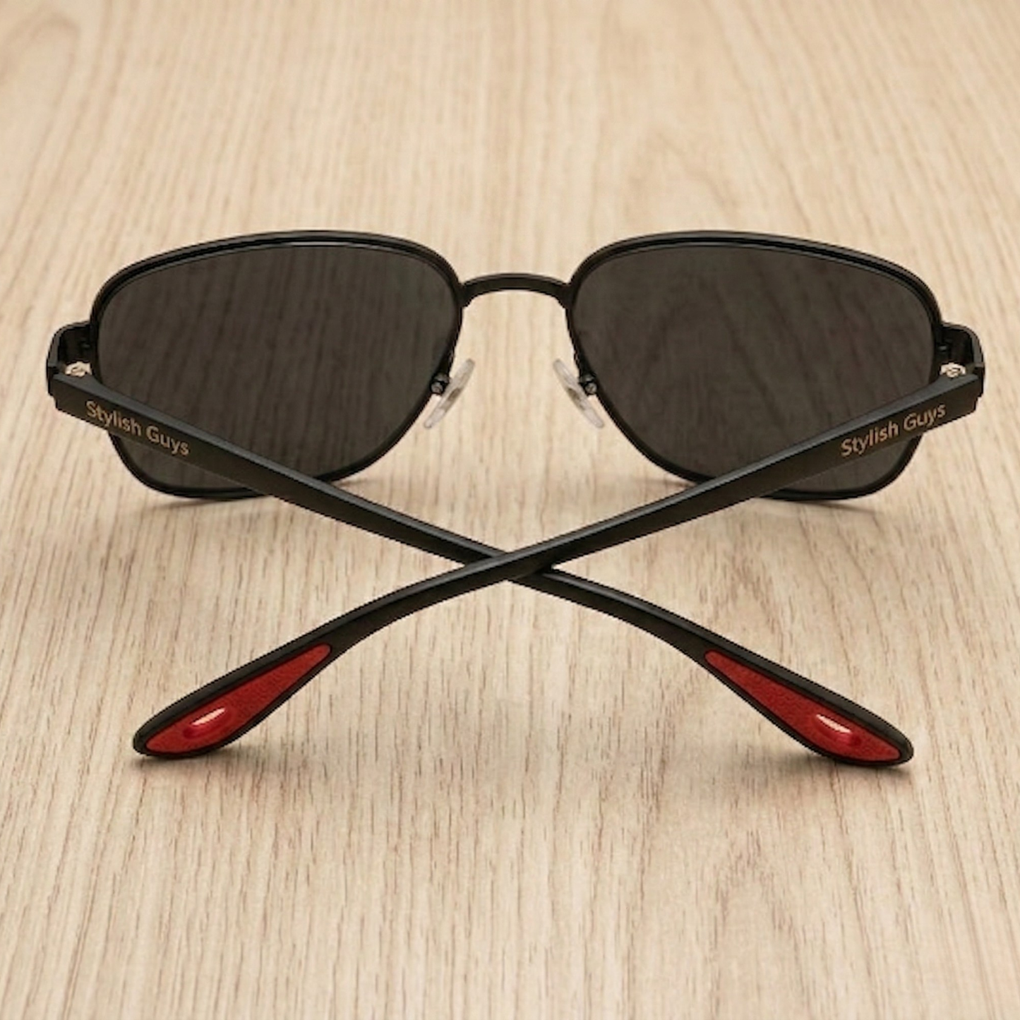 Sunglasses For Men With Black Glass & Black Frame 07 Square Polarized Sunglass By Sunglasses Deal