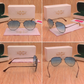 Sunglasses For Men With Blue Shade Glass & Black Frame 3026 Aviator Sunglass By Sunglasses Deal