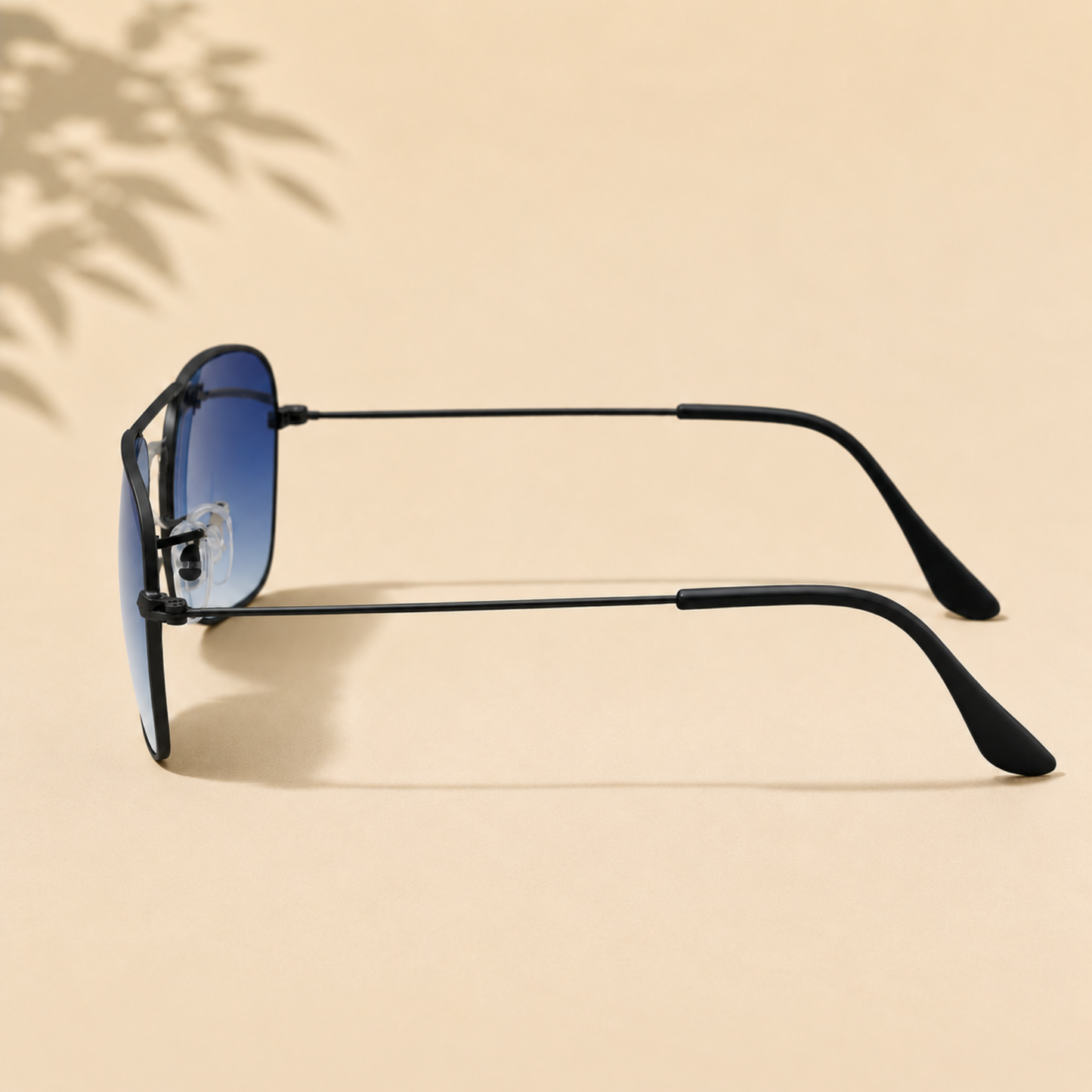 Sunglasses For Men With Blue Shade Glass & Black Frame 3136 Square Sunglass By Sunglasses Deal