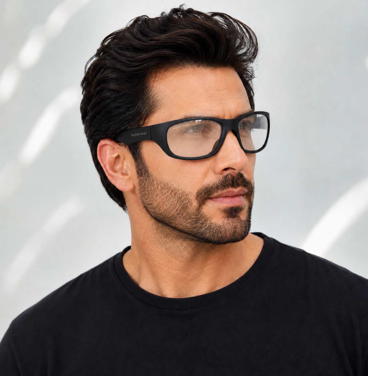 Sunglasses For Men With Clear Glass & Black Frame 2053 Sport Sunglass By Sunglasses Deal