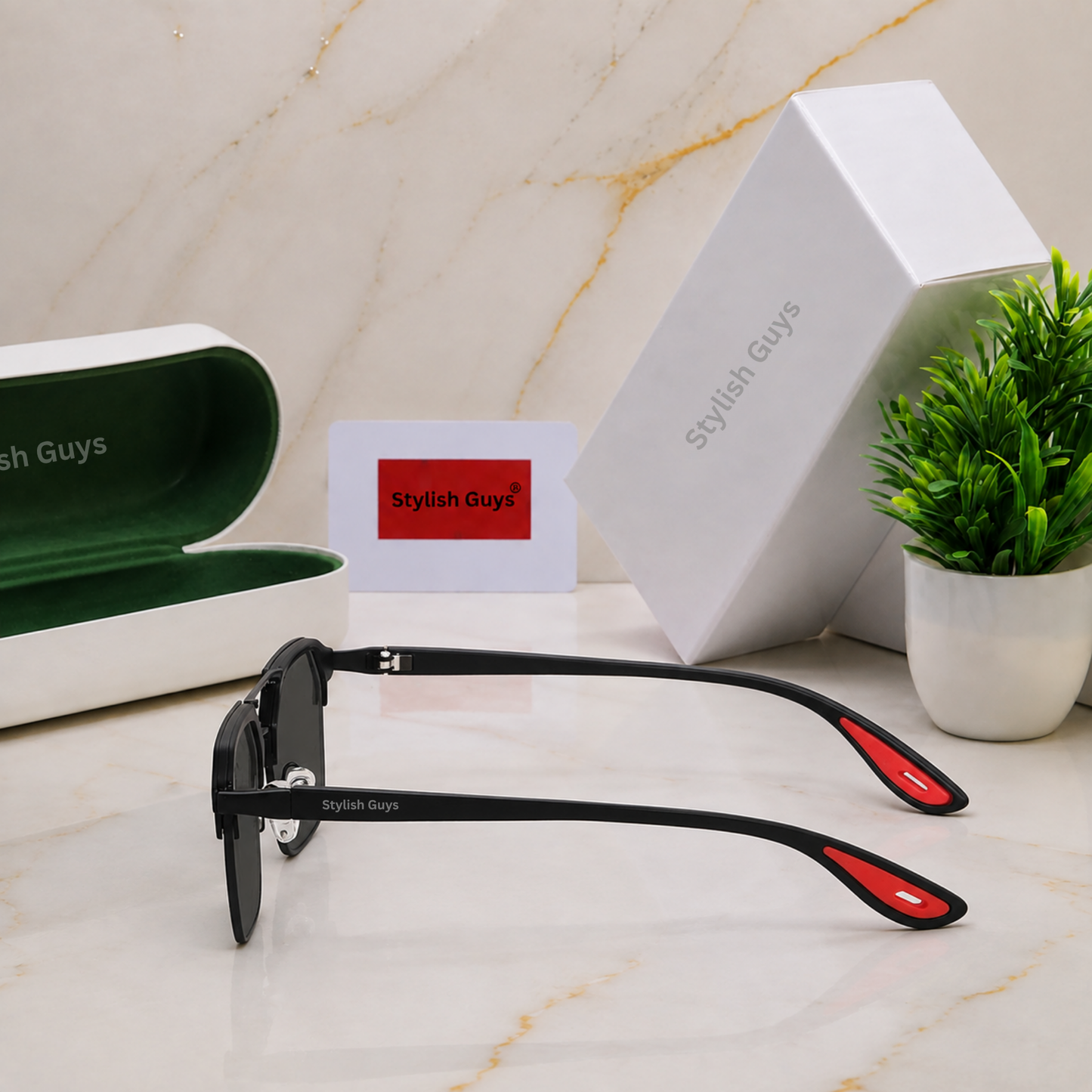 Sunglasses For Men With Black Glass & Black Frame 04 Square Polarized Sunglass By Sunglasses Deal