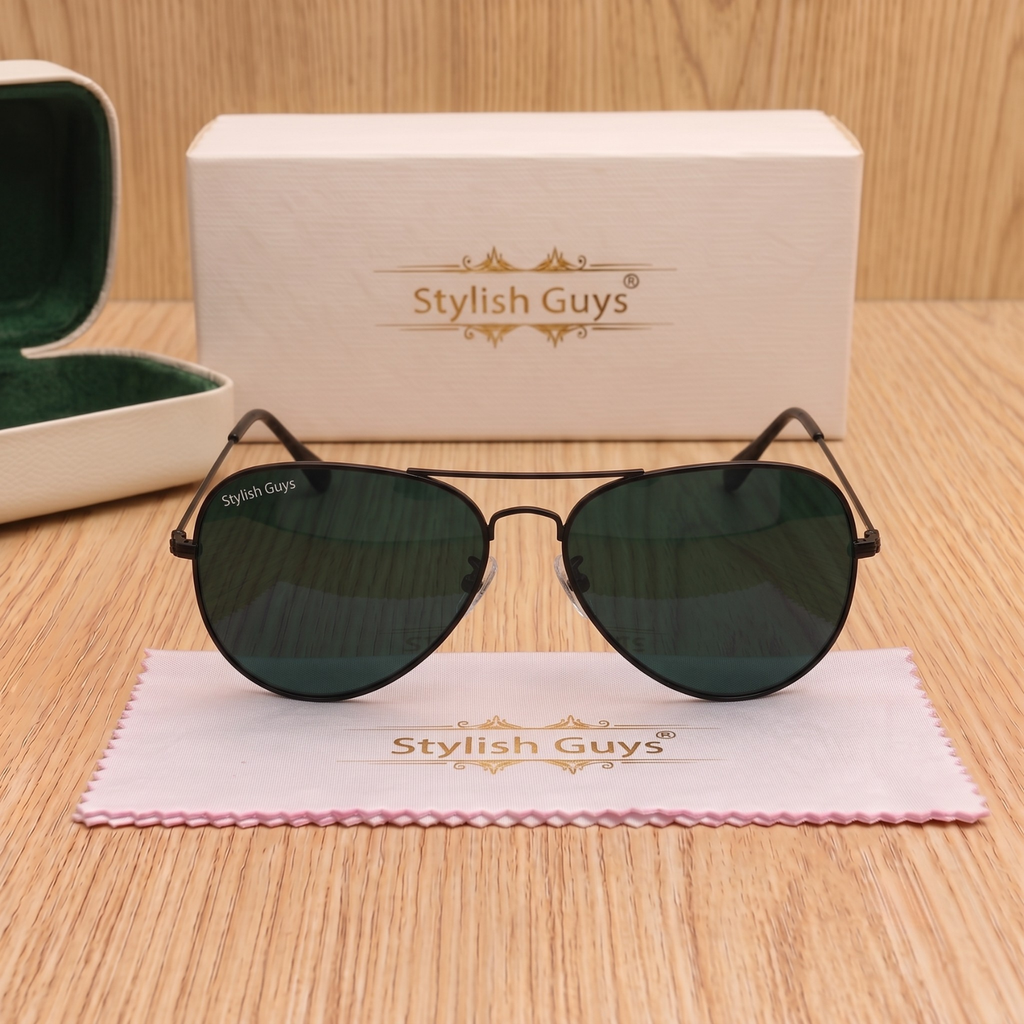Sunglasses For Men With Black Glass & Black Frame 3026 Aviator Sunglass By Sunglasses Deal