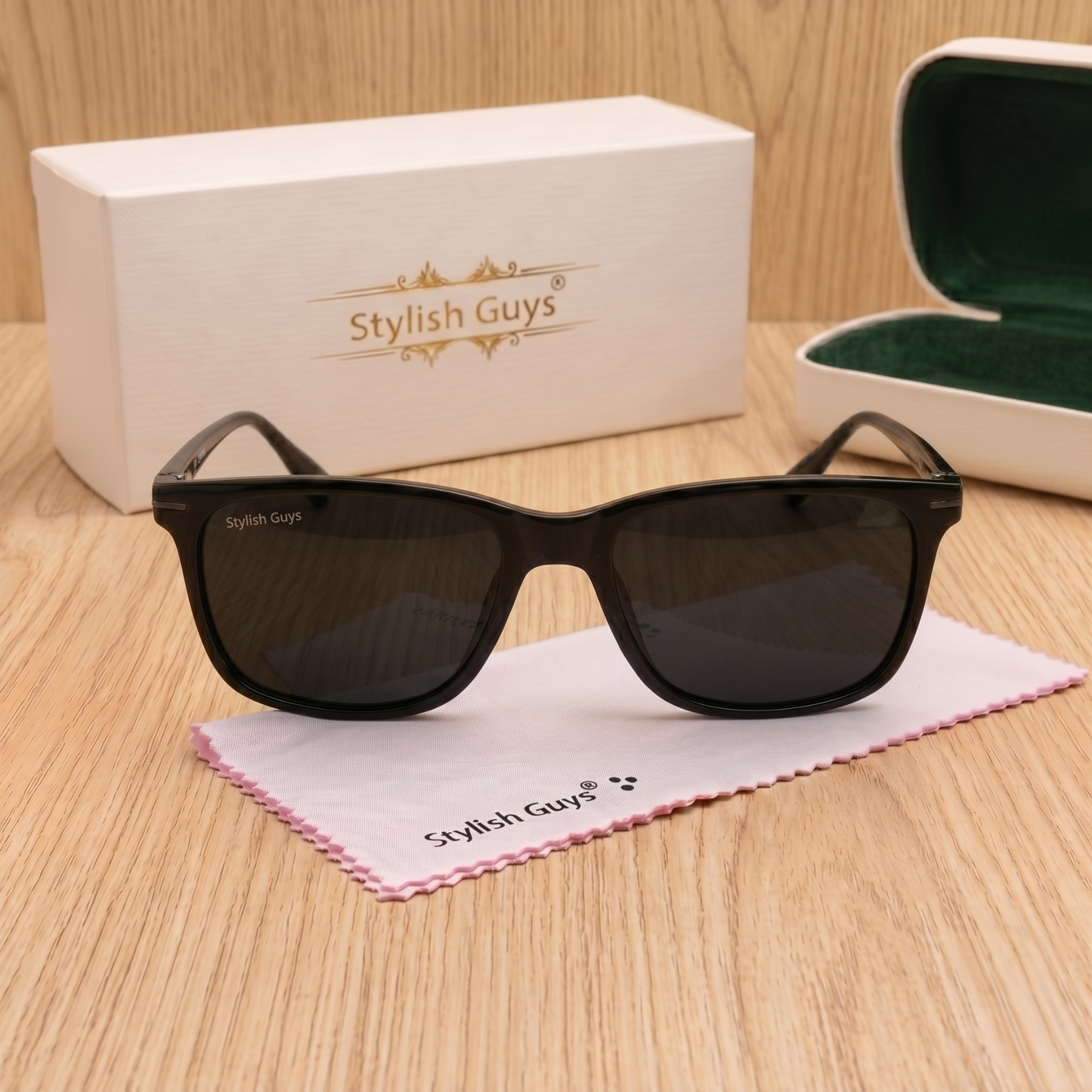 Sunglasses For Men With Black Glass & Black Frame 4708 Square Sunglass By Sunglasses Deal