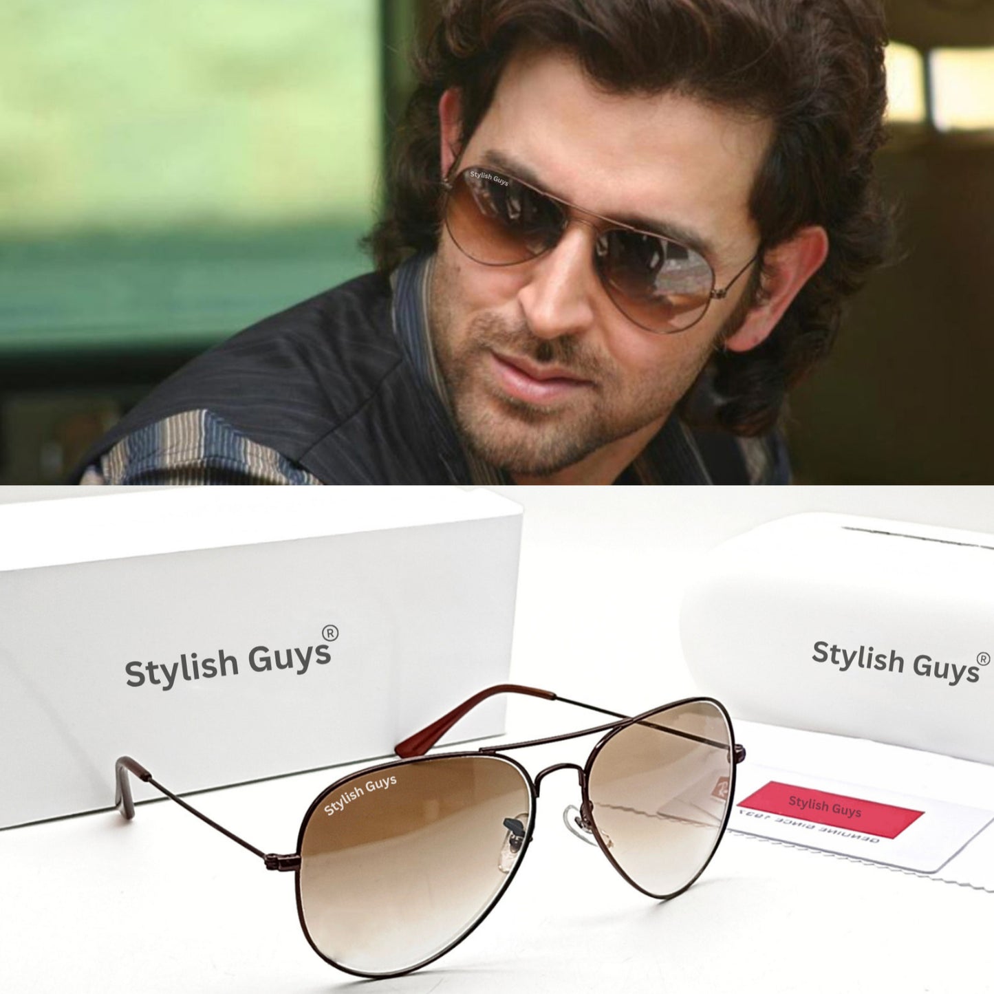 Sunglasses For Men With Brown Shade Glass & Brown Frame 3026 Aviator Sunglass By Sunglasses Deal