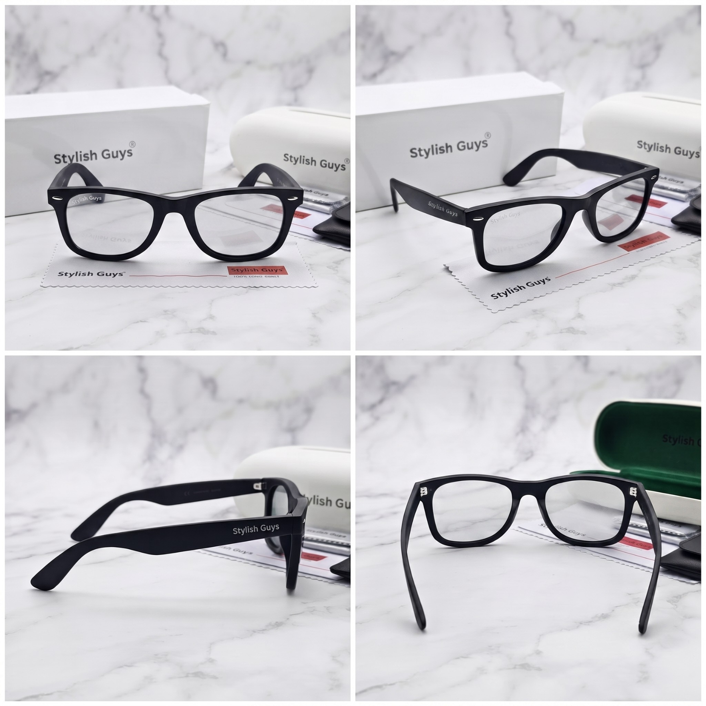 Sunglasses For Men With Clear Glass & Black Frame 2140 Wayfarer Sunglass By Sunglasses Deal