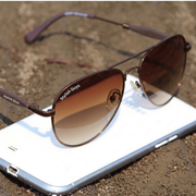 Sunglasses For Men With Brown Shade Glass & Brown Frame 3517 Aviator Oval Sunglass By Sunglasses Deal