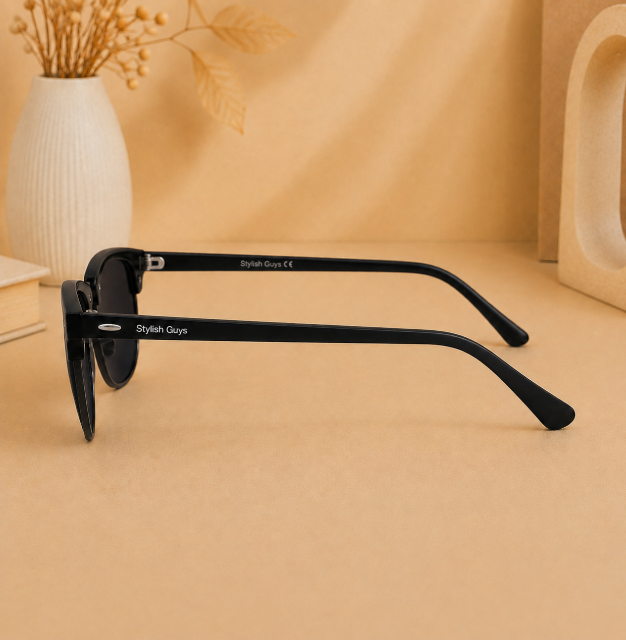 Sunglasses For Men With Black Glass & Black Frame 3016 Club Master Sunglass By Sunglasses Deal