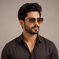 Sunglasses For Men With Brown Shade Glass & Golden Frame 1208 Square Sunglass By Sunglasses Deal