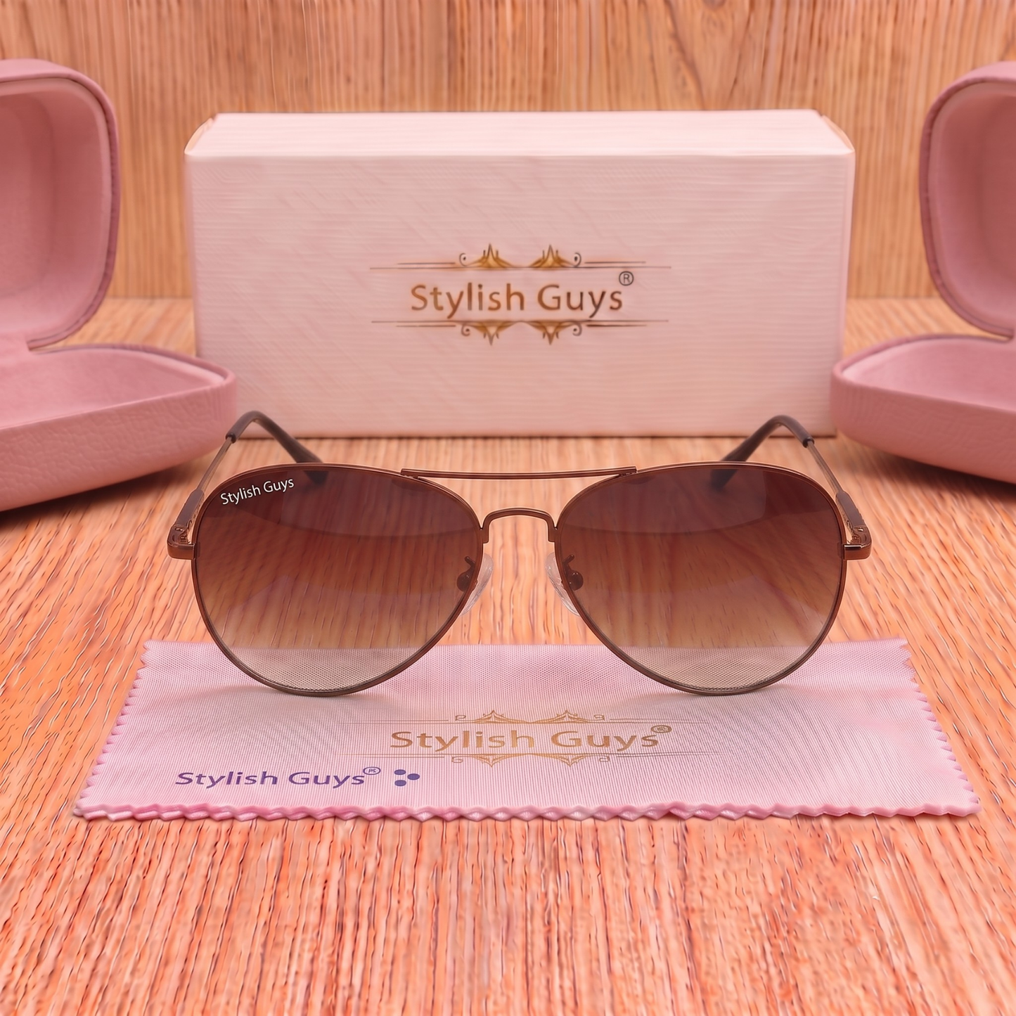 Sunglasses For Men With Brown Shade Glass & Brown Frame 3517 Aviator Oval Sunglass By Sunglasses Deal