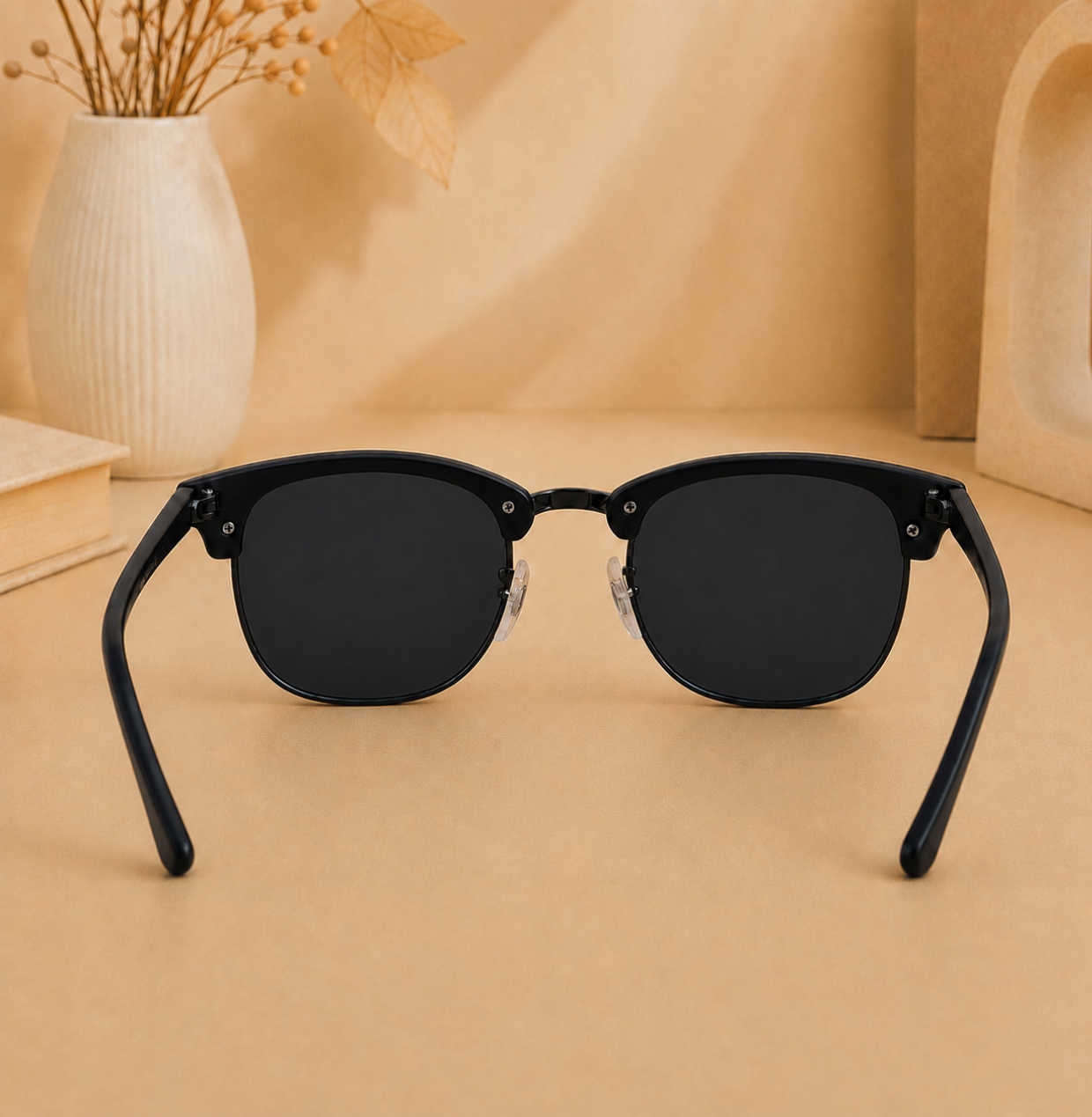 Sunglasses For Men With Black Glass & Black Frame 3016 Club Master Sunglass By Sunglasses Deal