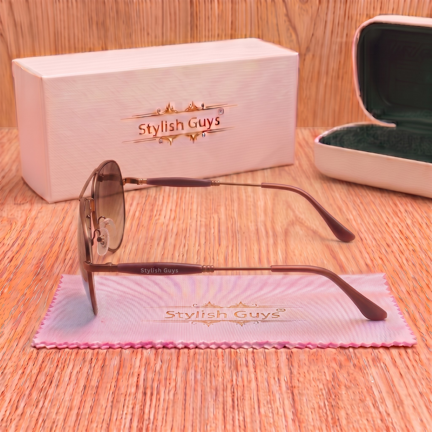 Sunglasses For Men With Brown Shade Glass & Brown Frame 3517 Aviator Oval Sunglass By Sunglasses Deal