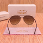 Sunglasses For Men With Brown Shade Glass & Brown Frame 3517 Aviator Oval Sunglass By Sunglasses Deal