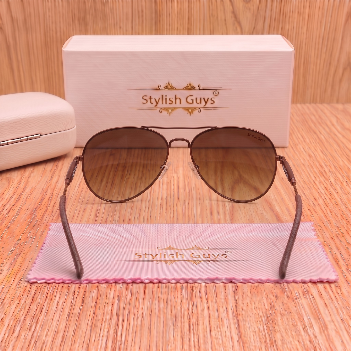 Sunglasses For Men With Brown Shade Glass & Brown Frame 3517 Aviator Oval Sunglass By Sunglasses Deal