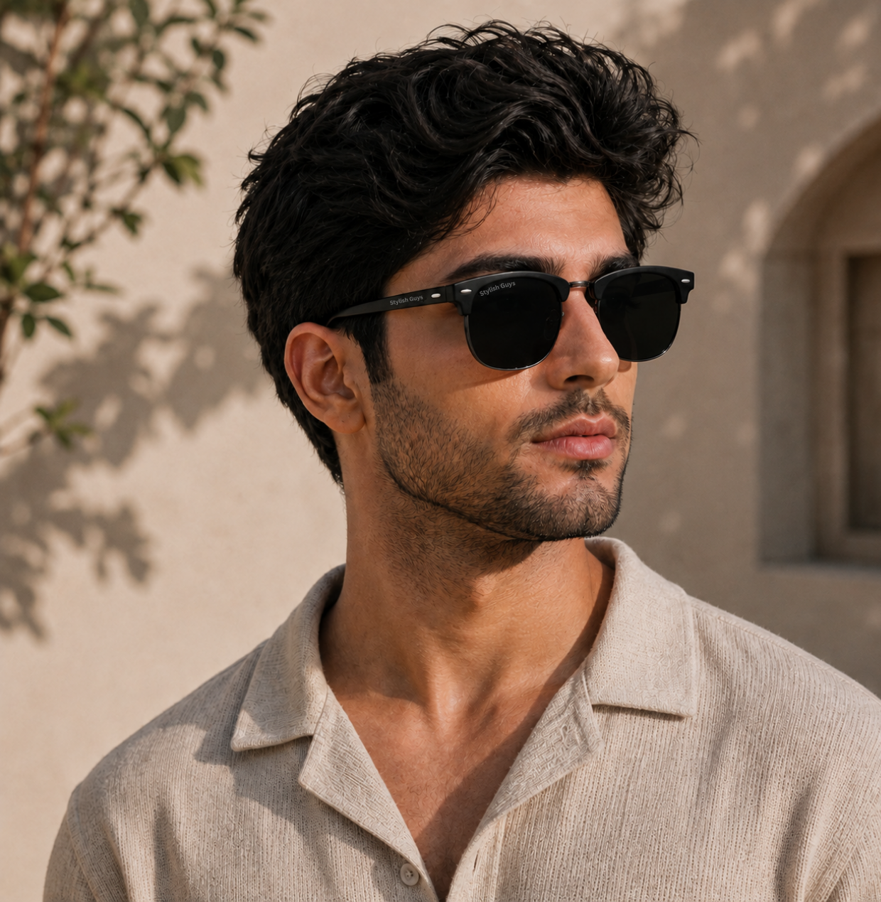 Sunglasses For Men With Black Glass & Black Frame 3016 Club Master Sunglass By Sunglasses Deal