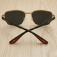 Sunglasses For Men With Black Glass & Golden Frame 07 Square Polarized Sunglass By Sunglasses Deal