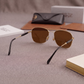 Sunglasses For Men With Brown Glass & Golden Frame 1208 Square Sunglass By Sunglasses Deal
