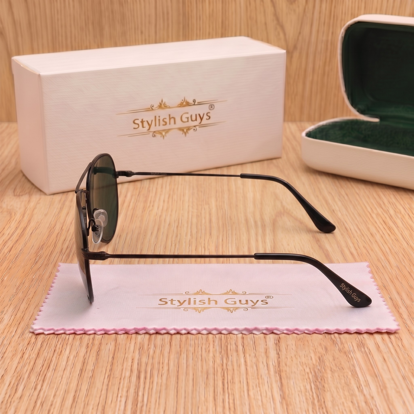 Sunglasses For Men With Black Glass & Black Frame 3026 Aviator Sunglass By Sunglasses Deal