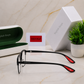 Sunglasses For Men With Clear Glass & Black Frame 04 Square Polarized Sunglass By Sunglasses Deal