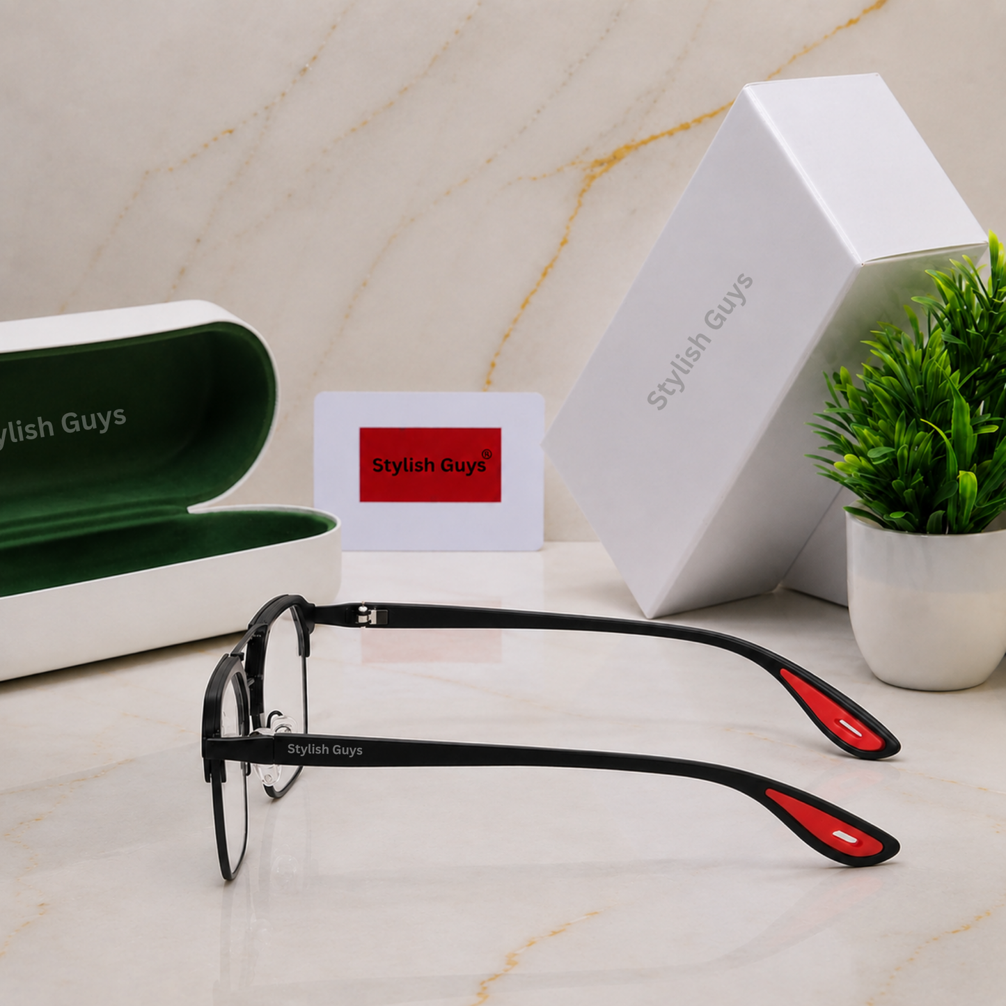 Sunglasses For Men With Clear Glass & Black Frame 04 Square Polarized Sunglass By Sunglasses Deal