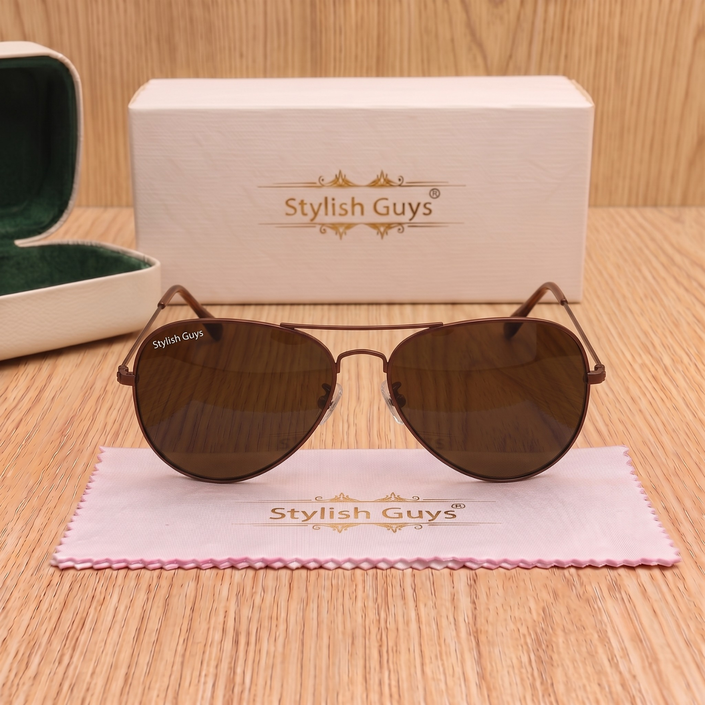 Sunglasses For Men With Brown Glass & Brown Frame 3026 Aviator Sunglass By Sunglasses Deal