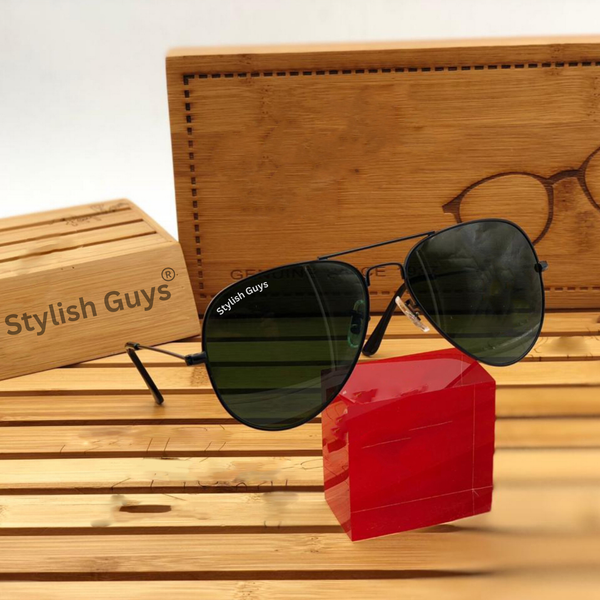 New Fancy Latest Flexible Nosed Trending Shaded B2 Green Mirror & Black Frame Aviator With Metal Frame Hot Favourite Sunglass For Men, Women & Unisex. ( SG - 3026 )