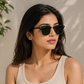 Sunglasses For Men With Black Glass & Golden Frame 3016 Club Master Sunglass By Sunglasses Deal