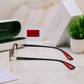 Sunglasses For Men With Clear Glass & Golden Frame 04 Square Polarized Sunglass By Sunglasses Deal