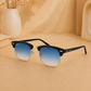 Sunglasses For Men With Blue Shade Glass & Golden Frame 3016 Club Master Sunglass By Sunglasses Deal