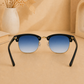 Sunglasses For Men With Blue Shade Glass & Golden Frame 3016 Club Master Sunglass By Sunglasses Deal