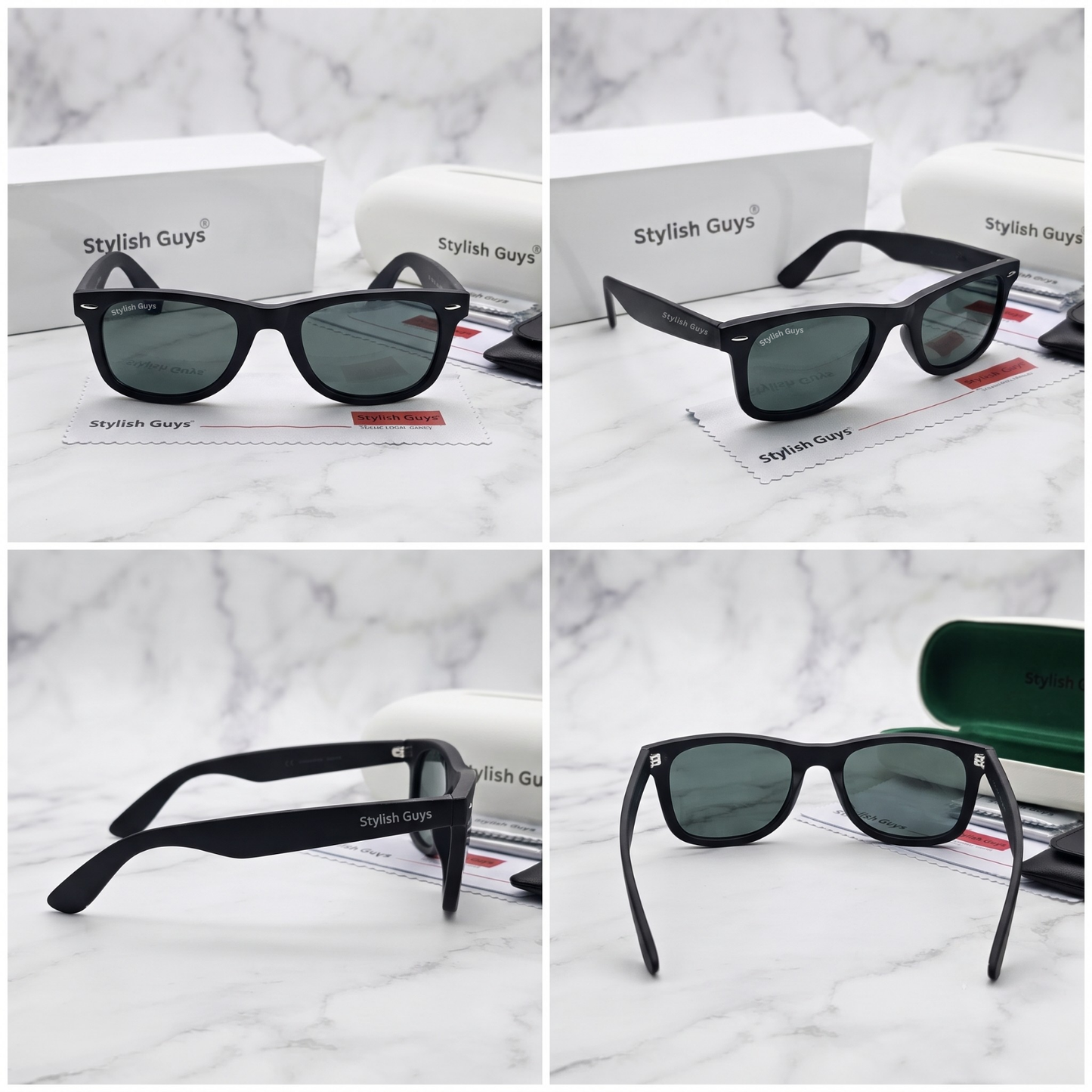 Sunglasses For Men With Black Glass & Black Frame 2140 Wayfarer Sunglass By Sunglasses Deal