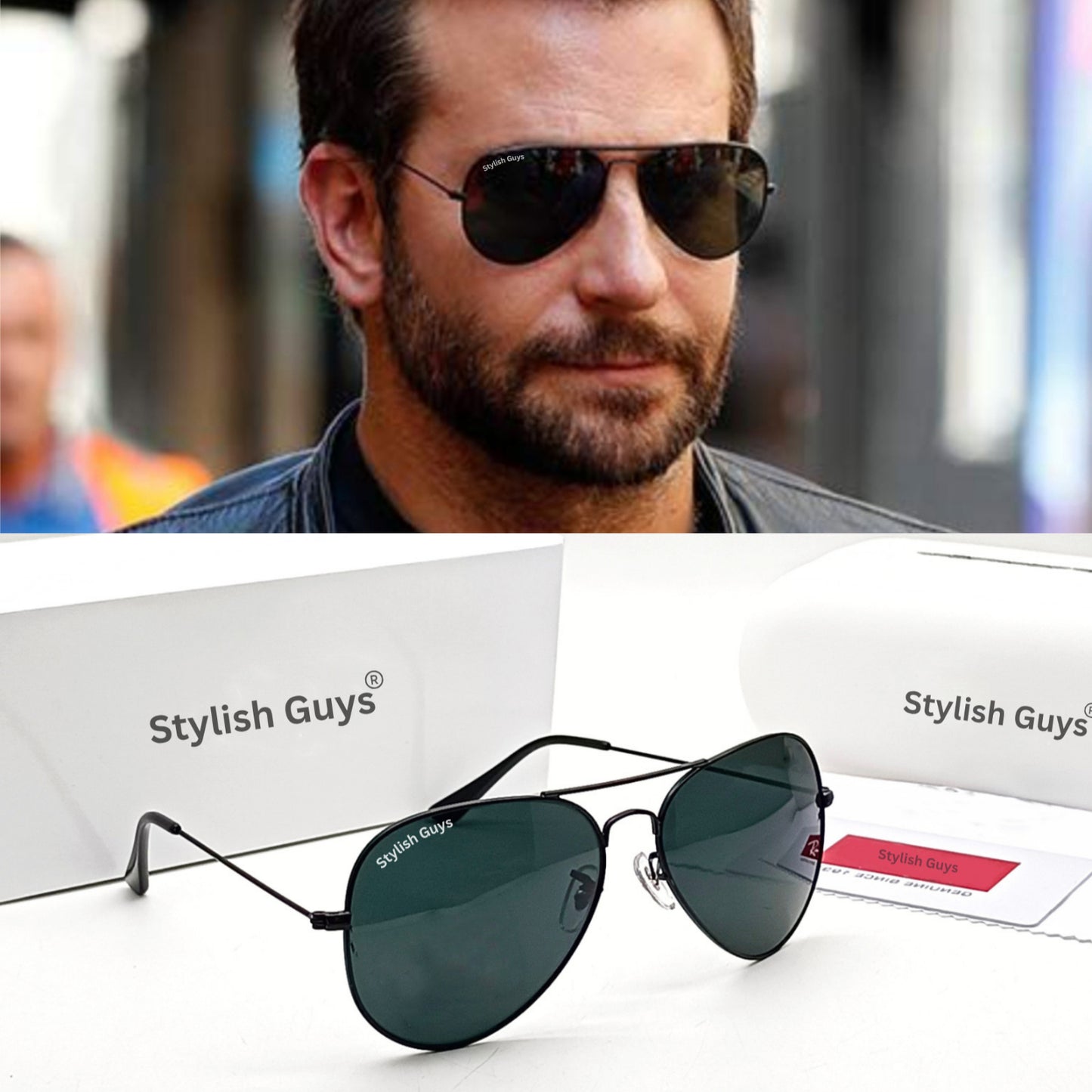 Sunglasses For Men With Black Glass & Black Frame 3026 Aviator Sunglass By Sunglasses Deal