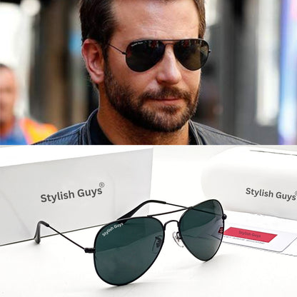Sunglasses For Men With Black Glass & Black Frame 3026 Aviator Sunglass By Sunglasses Deal