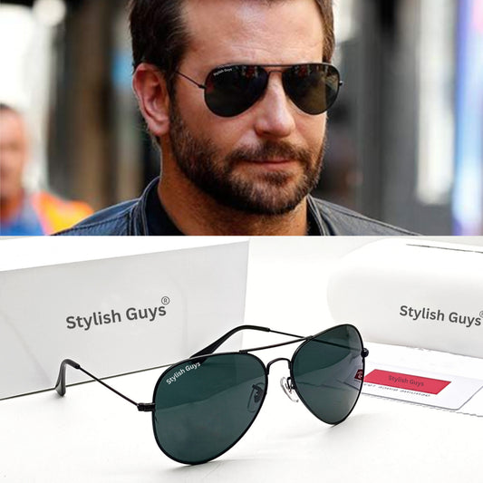 Sunglasses For Men With Black Glass & Black Frame 3026 Aviator Sunglass By Sunglasses Deal