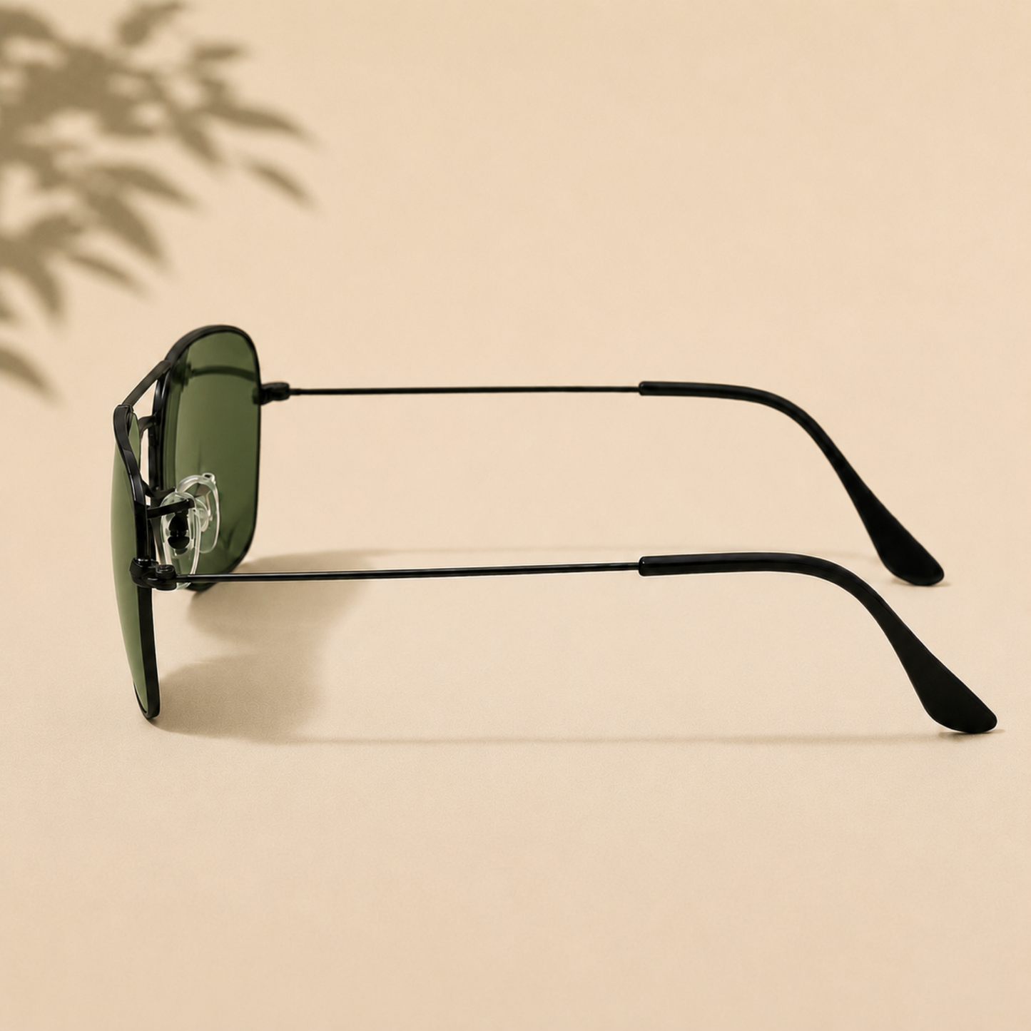 Sunglasses For Men With Green Glass & Black Frame 3136 Square Sunglass By Sunglasses Deal