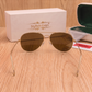 Sunglasses For Men With Brown Glass & Golden Frame 3026 Aviator Sunglass By Sunglasses Deal