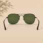 Sunglasses For Men With Green Glass & Black Frame 3136 Square Sunglass By Sunglasses Deal