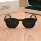 Sunglasses For Men With Black Glass & Black Frame 1045 Round Polarized Sunglass By Sunglasses Deal