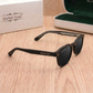Sunglasses For Men With Black Glass & Black Frame 1045 Round Polarized Sunglass By Sunglasses Deal