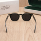 Sunglasses For Men With Black Glass & Black Frame 1045 Round Polarized Sunglass By Sunglasses Deal