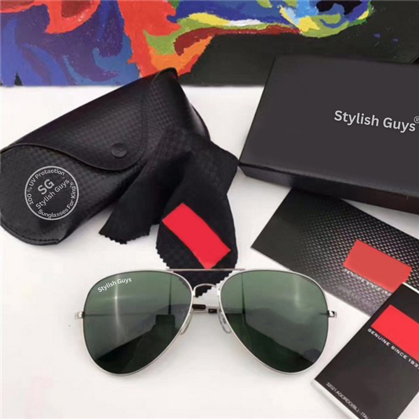 New Fancy Latest Flexible Nosed Trending Shaded Green Mirror & Silver Frame Aviator With Metal Frame Hot Favourite Sunglass For Men, Women & Unisex. ( SG - 3026 )