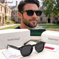 Sunglasses For Men With Black Glass & Black Frame 1045 Round Polarized Sunglass By Sunglasses Deal