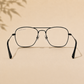 Sunglasses For Men With Clear Glass & Black Frame 3136 Square Sunglass By Sunglasses Deal