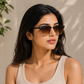 Sunglasses For Men With Brown Shade Glass & Golden Frame 3016 Club Master Sunglass By Sunglasses Deal