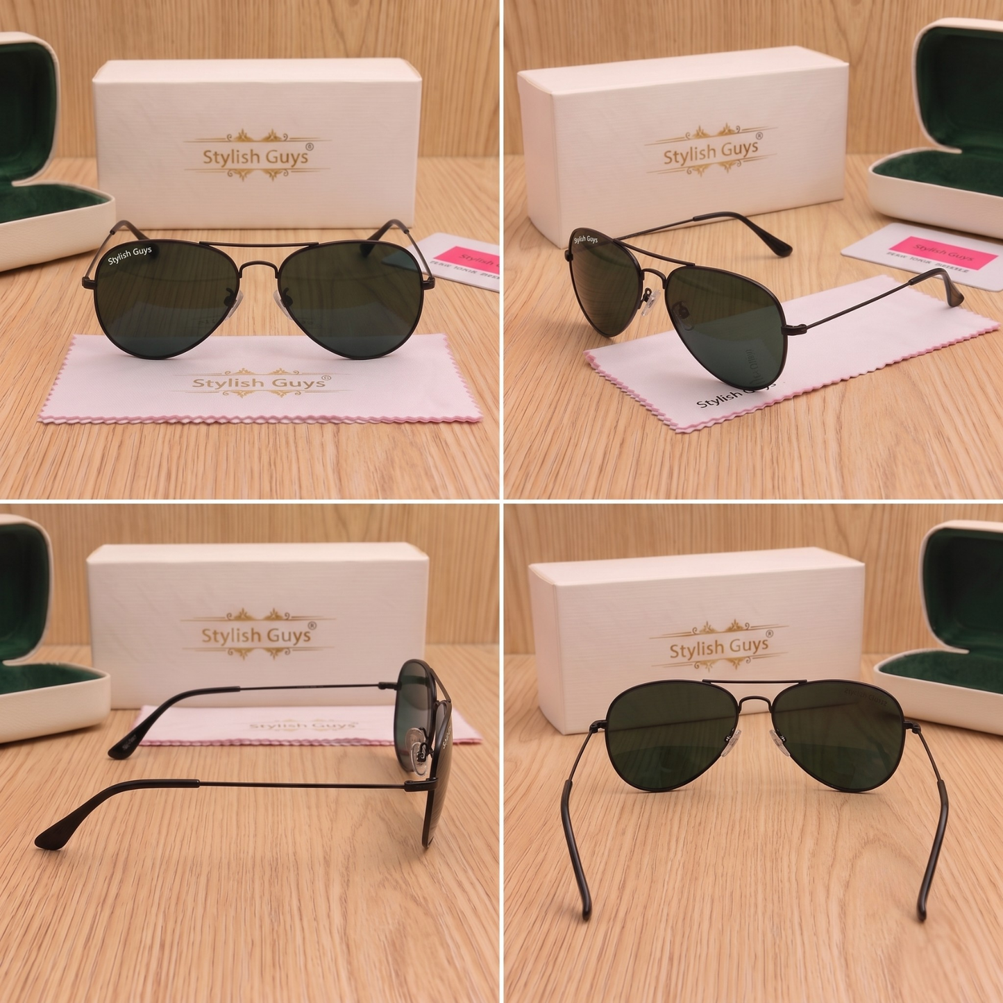 Sunglasses For Men With Black Glass & Black Frame 3026 Aviator Sunglass By Sunglasses Deal