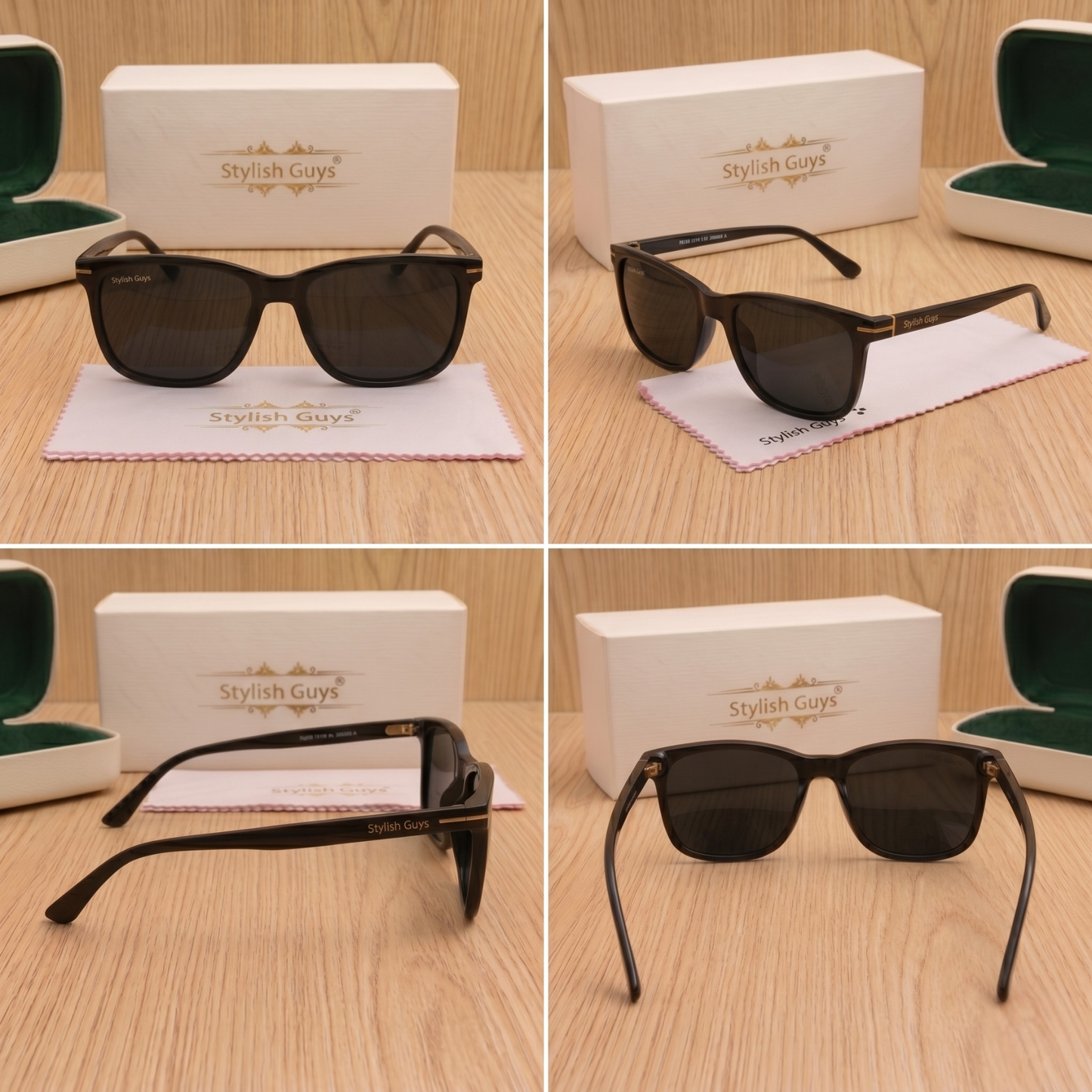Sunglasses For Men With Black Glass & Black Frame 4708 Square Sunglass By Sunglasses Deal