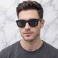 Sunglasses For Men With Black Glass & Black Frame 2140 Wayfarer Sunglass By Sunglasses Deal