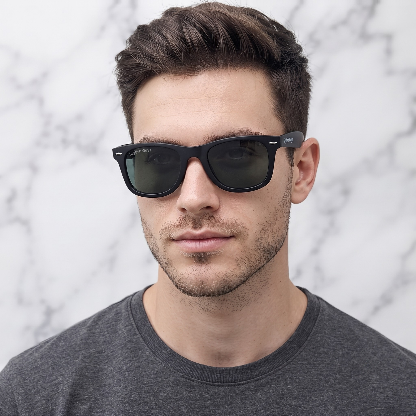Sunglasses For Men With Black Glass & Black Frame 2140 Wayfarer Sunglass By Sunglasses Deal