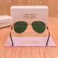 Sunglasses For Men With Green Glass & Golden Frame 3517 Aviator Oval Sunglass By Sunglasses Deal