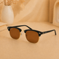 Sunglasses For Men With Brown Glass & Golden Frame 3016 Club Master Sunglass By Sunglasses Deal