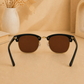 Sunglasses For Men With Brown Glass & Golden Frame 3016 Club Master Sunglass By Sunglasses Deal